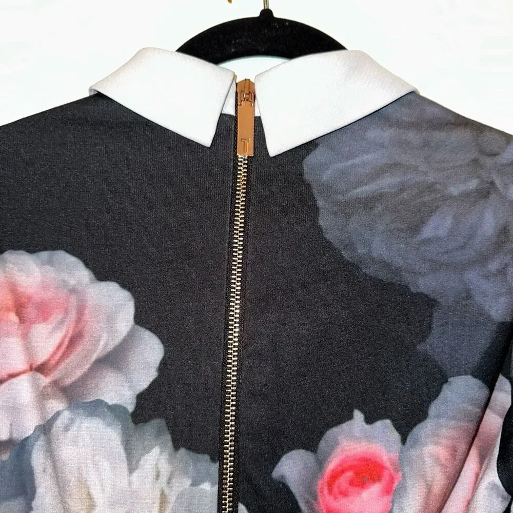 Ted Baker Kaleesa Chelsea Collared Flower Dress Size 1 (XS) EUC - Picture 7 of 16